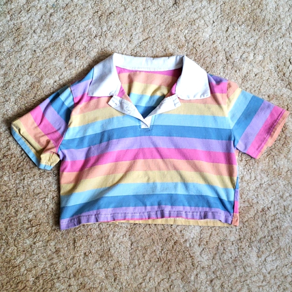 Size small rainbow crop top